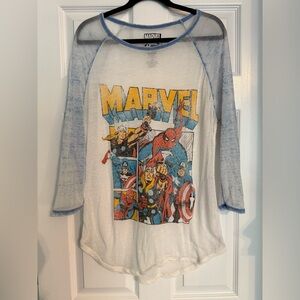 Marvel Comics Light Blue Graphic Tee